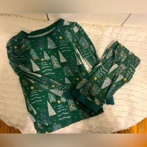 Green Twinkling Trees Two-Piece Bamboo Viscose Pajama Set - 3T